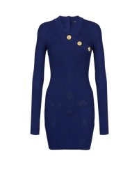 Robe 3 boutons vichy - Bleu Nuit