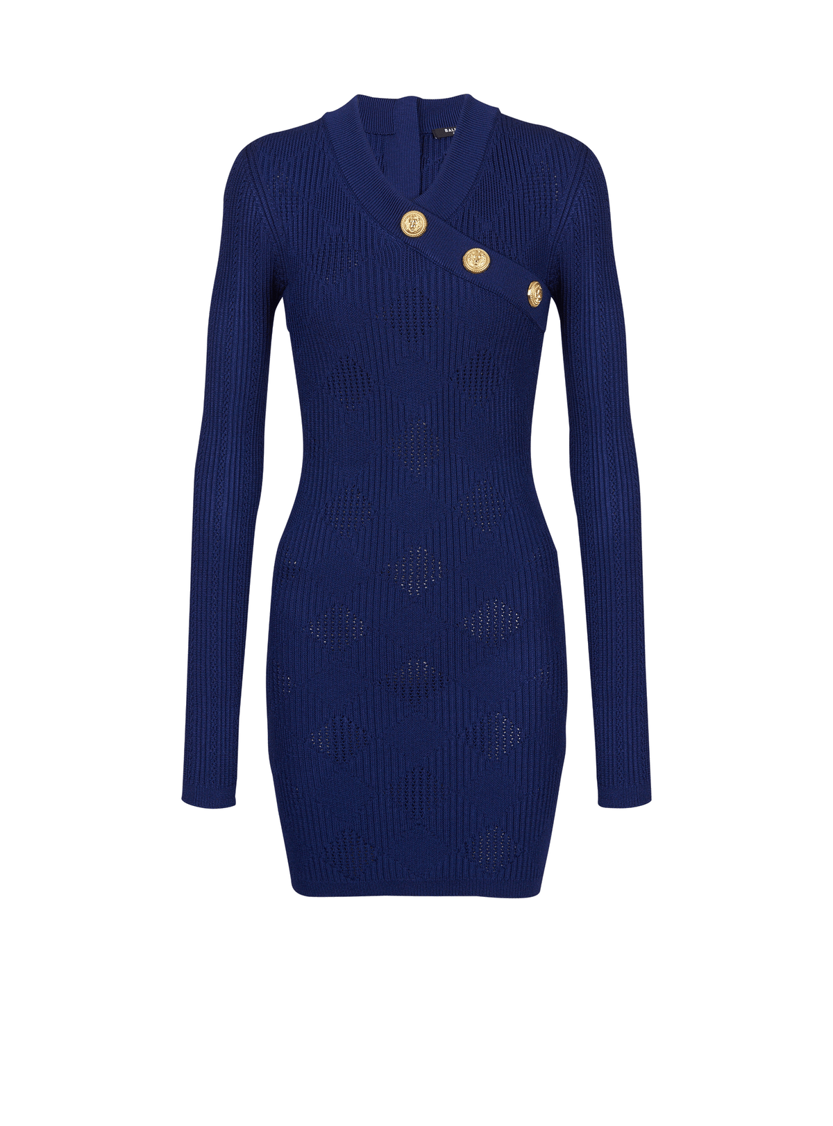 Robe 3 boutons vichy - Bleu Nuit
