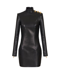 Robe en cuir - Noir