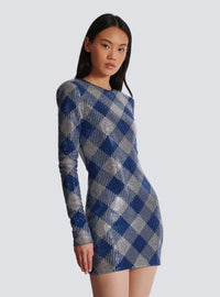 Robe en strass vichy - Marine & Cristal