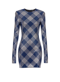 Robe courte en strass vichy - Marine & Cristal