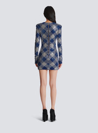 Robe en strass vichy - Marine & Cristal