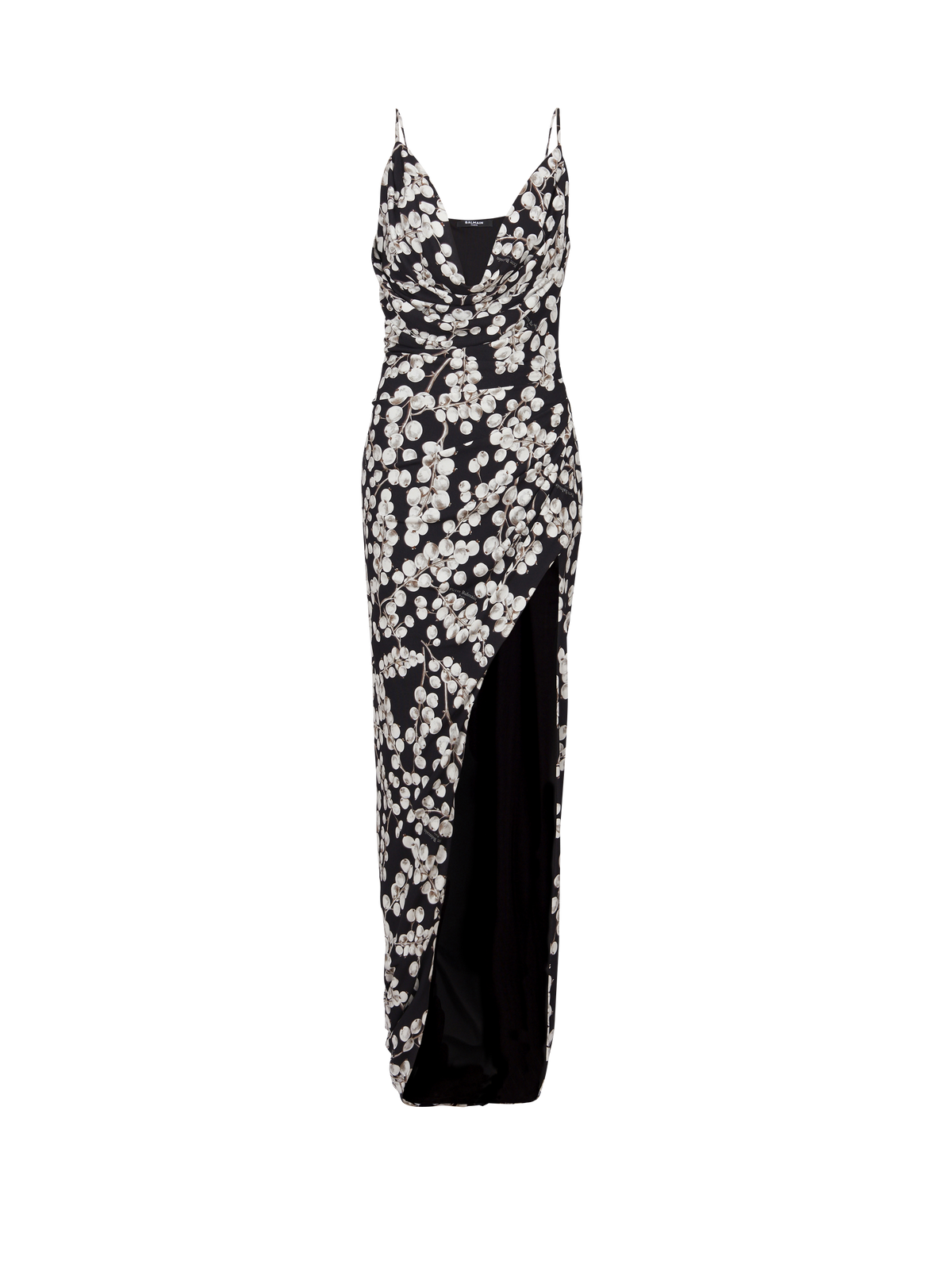 Robe longue imprimée groseille - Noir & Blanc