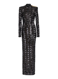 Robe longue en sequins - Noir