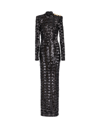 Robe longue en sequins - Noir