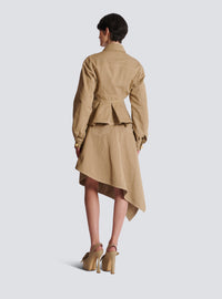 Veste à volants en toile de coton - Beige