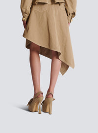 Ruffled cotton canvas jacket - Beige