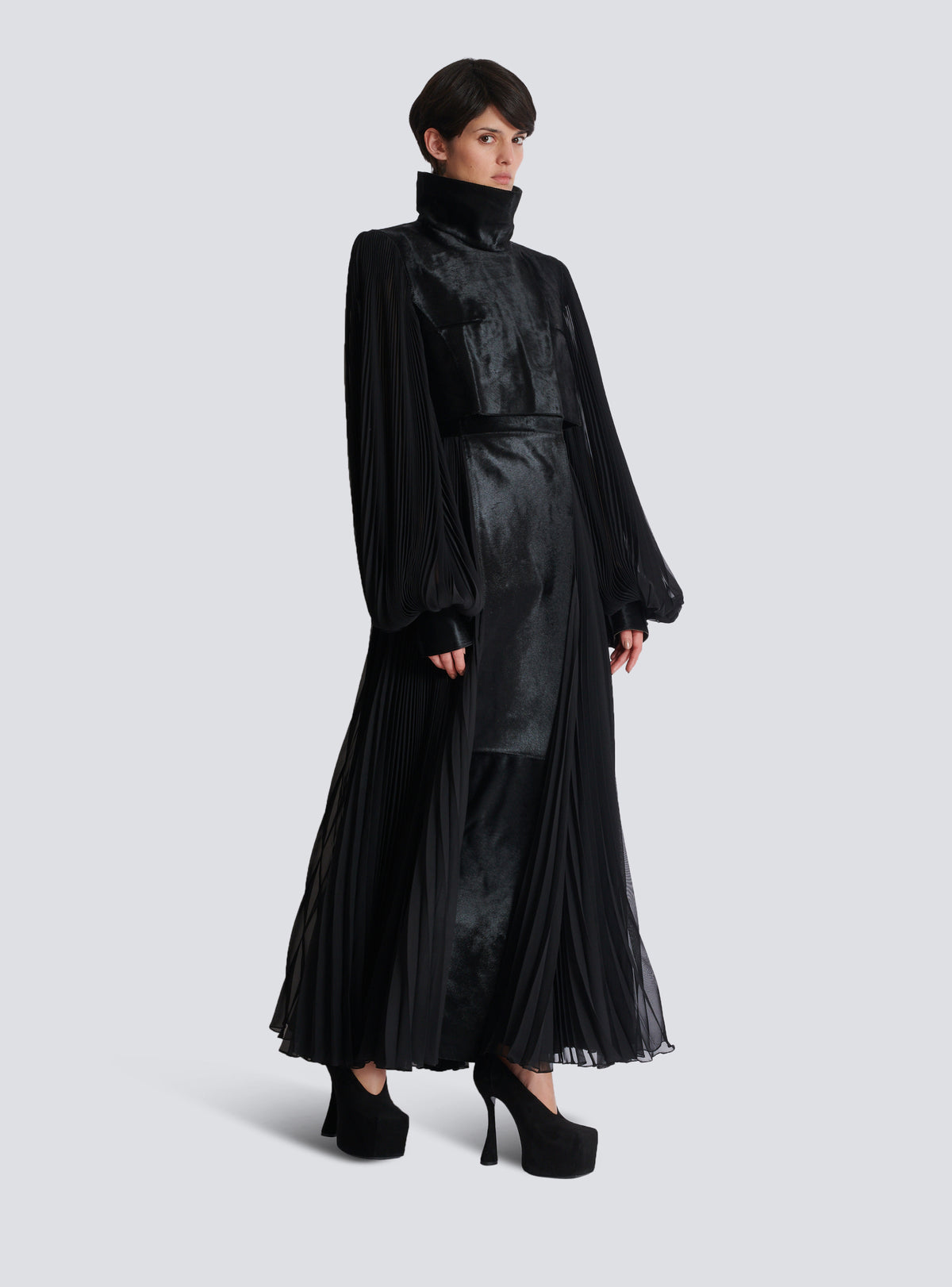 Trench coat en cuir - Noir & Noir