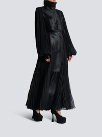 Shearling trench coat - Black & Black