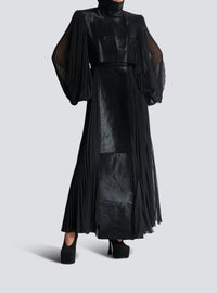 Shearling trench coat - Black & Black
