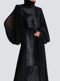 Shearling trench coat - Black & Black