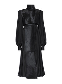 Shearling trench coat - Black & Black