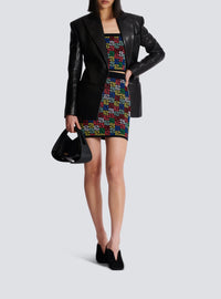Top dos-nu en maille pop monogramme - Multicolore