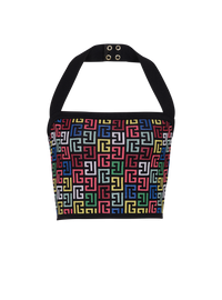 Top dos-nu en maille pop monogramme - Multicolore