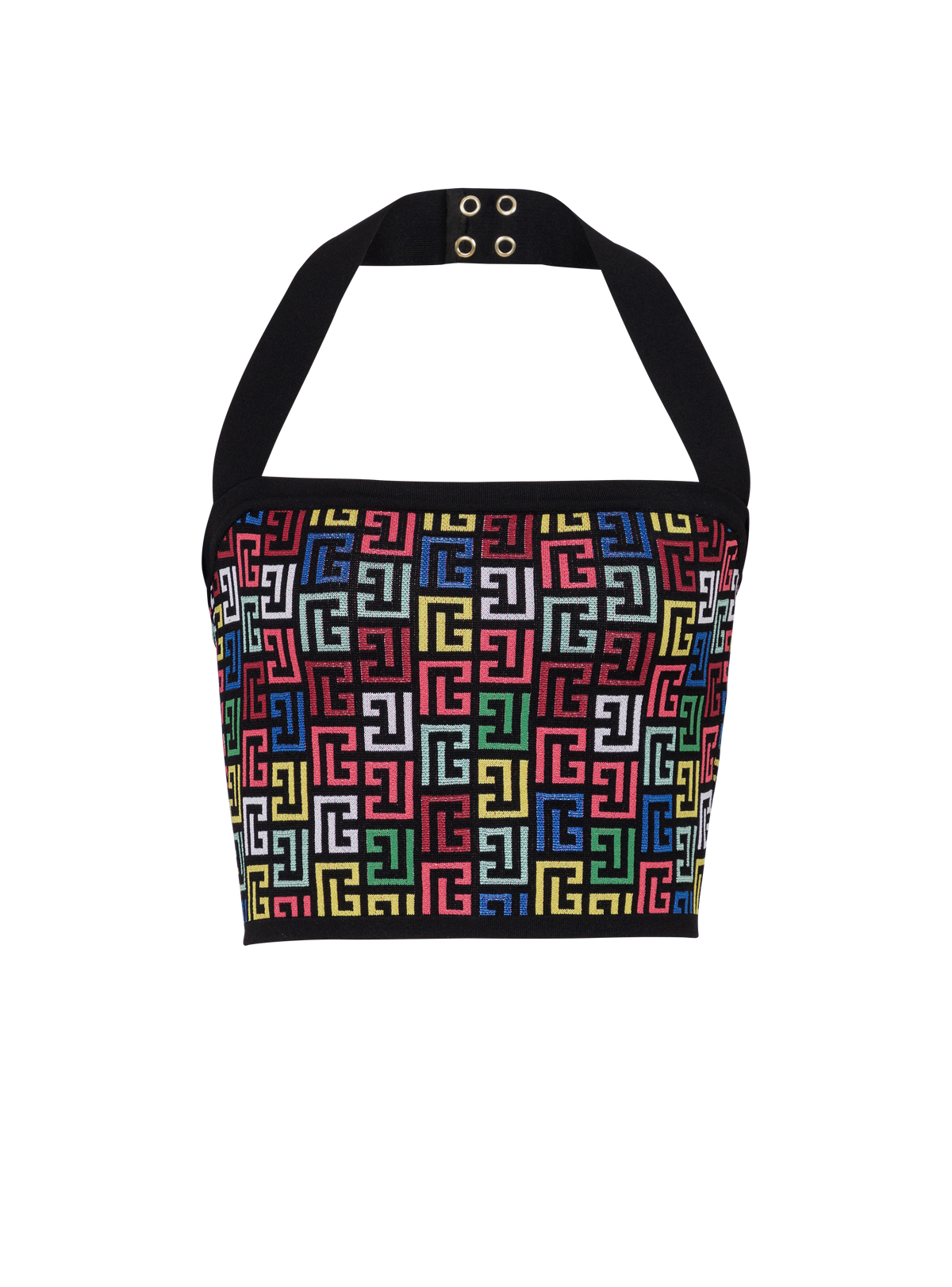 Top dos-nu en maille pop monogramme - Multicolore