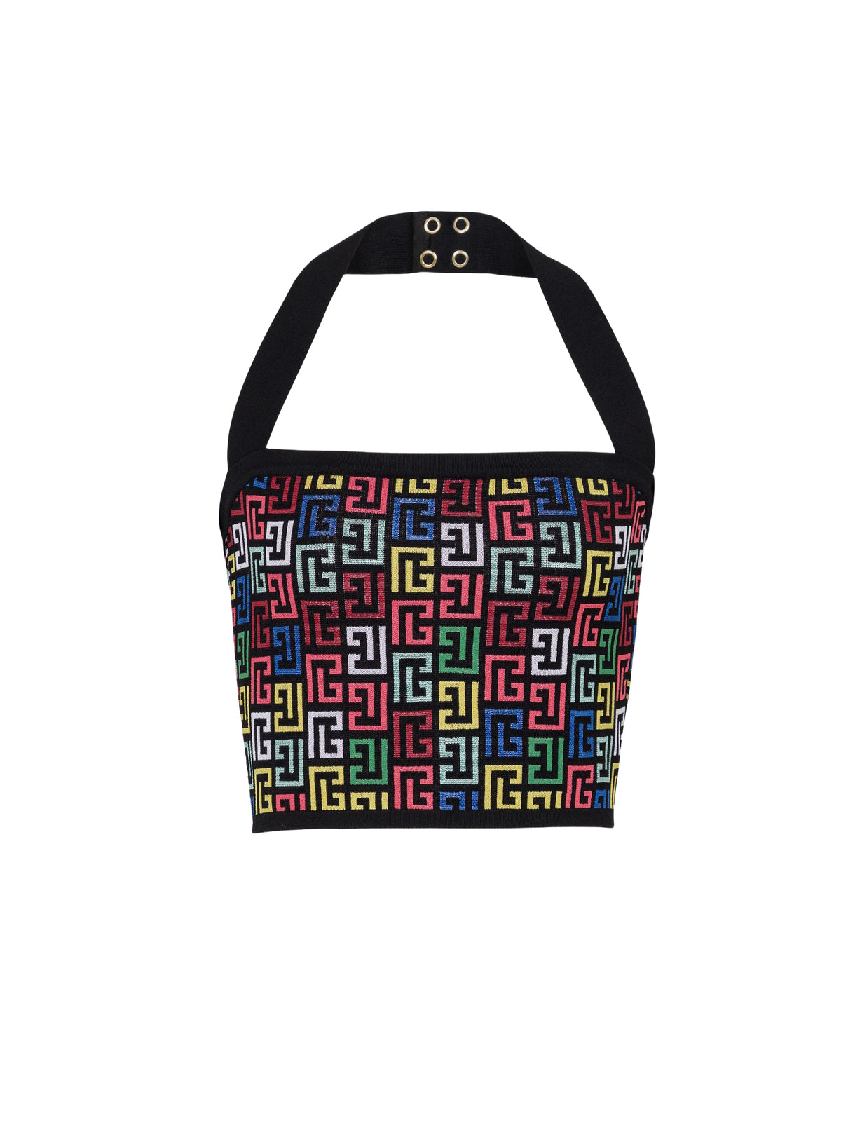 Top dos-nu en maille pop monogramme - Multicolore