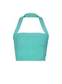 Top dos-nu en maille - Menthe
