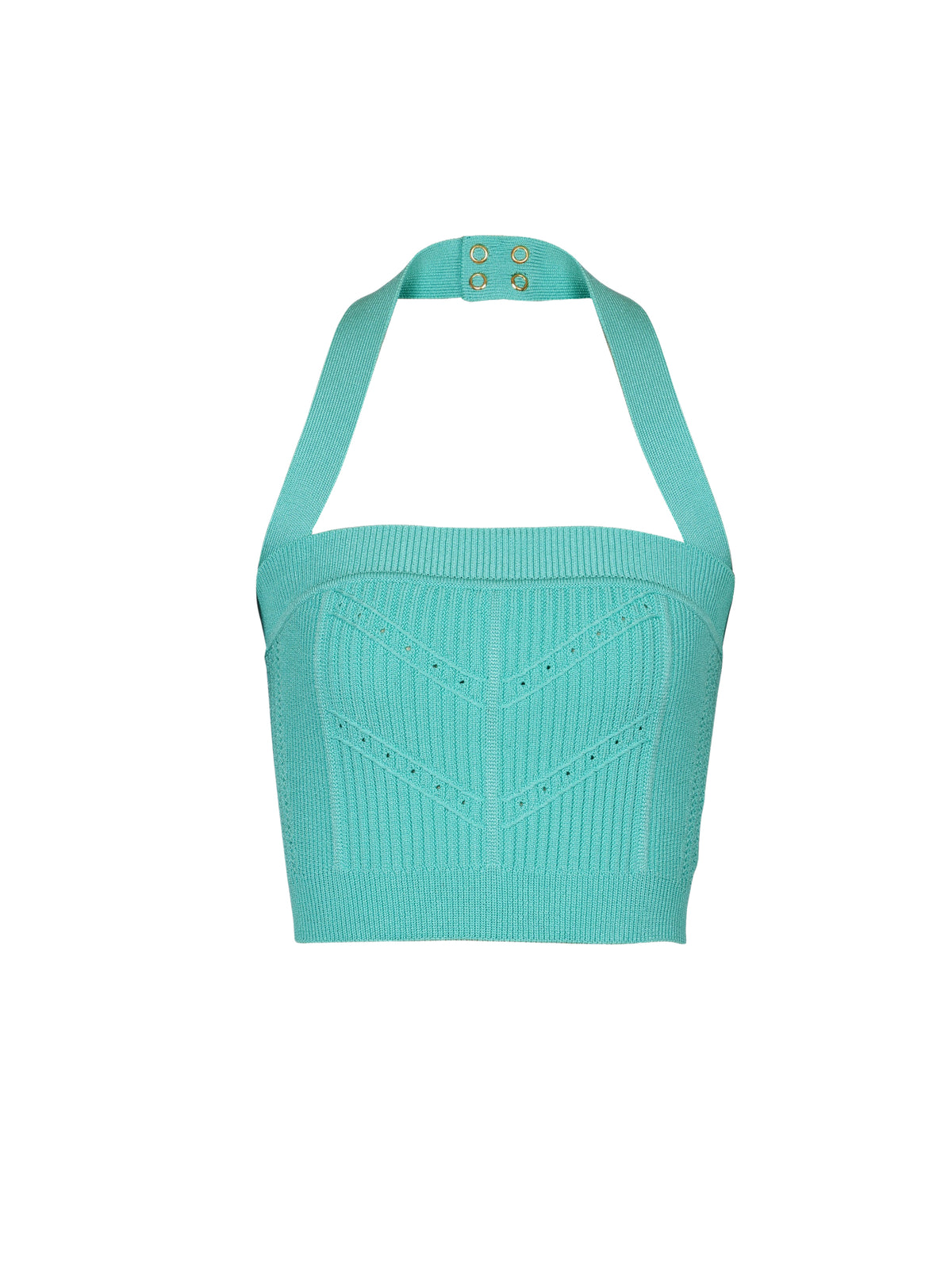 Top dos-nu en maille - Menthe