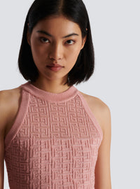 Top en maille monogramme pb labyrinthe - Saumon &  Argent