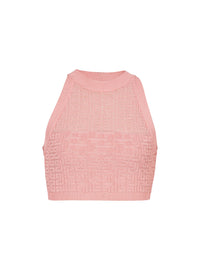 Top en maille monogramme pb labyrinthe - Saumon &  Argent