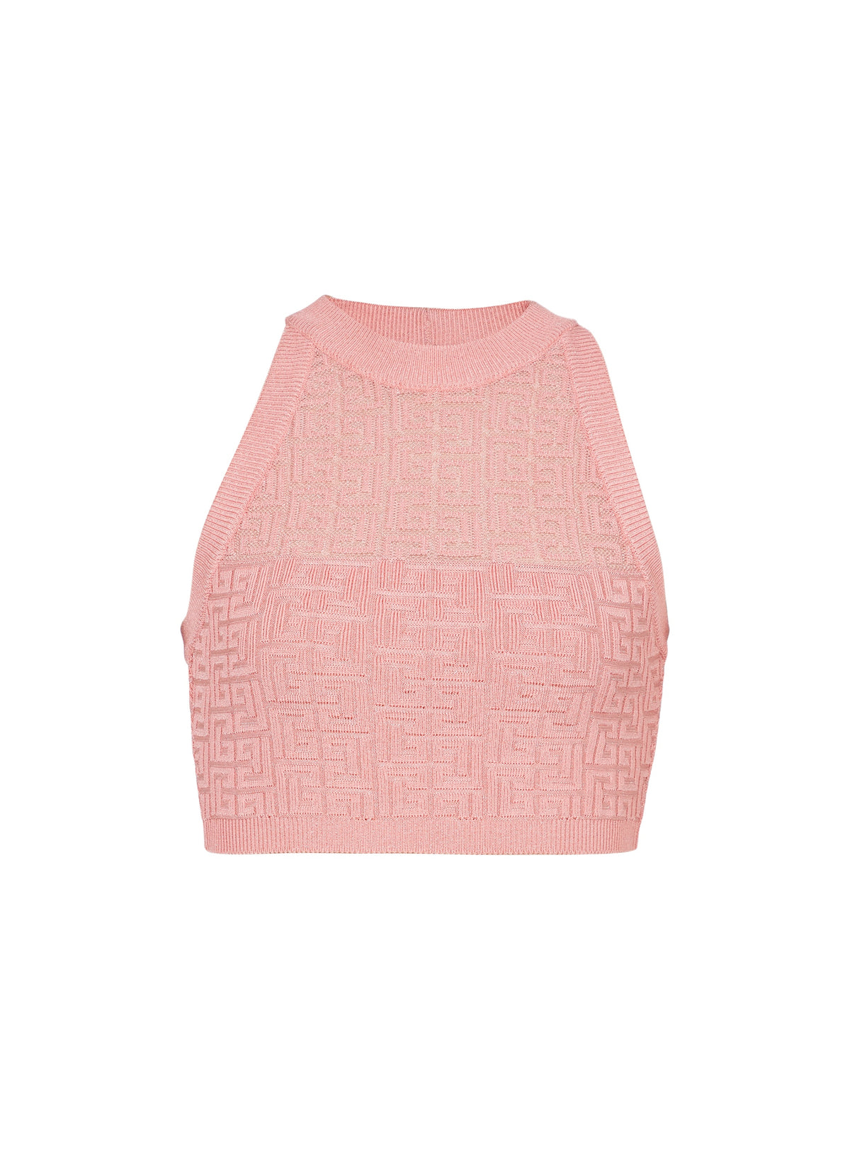 Top en maille monogramme pb labyrinthe - Saumon &  Argent
