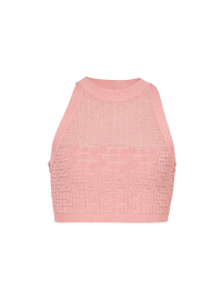 Top en maille monogramme pb labyrinthe - Saumon &  Argent