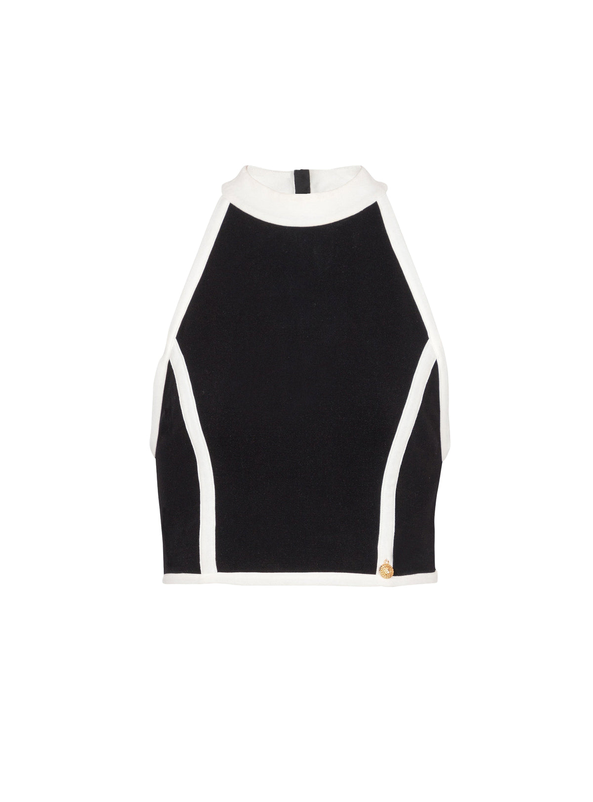 Top bicolore sans manches - Noir & Crème