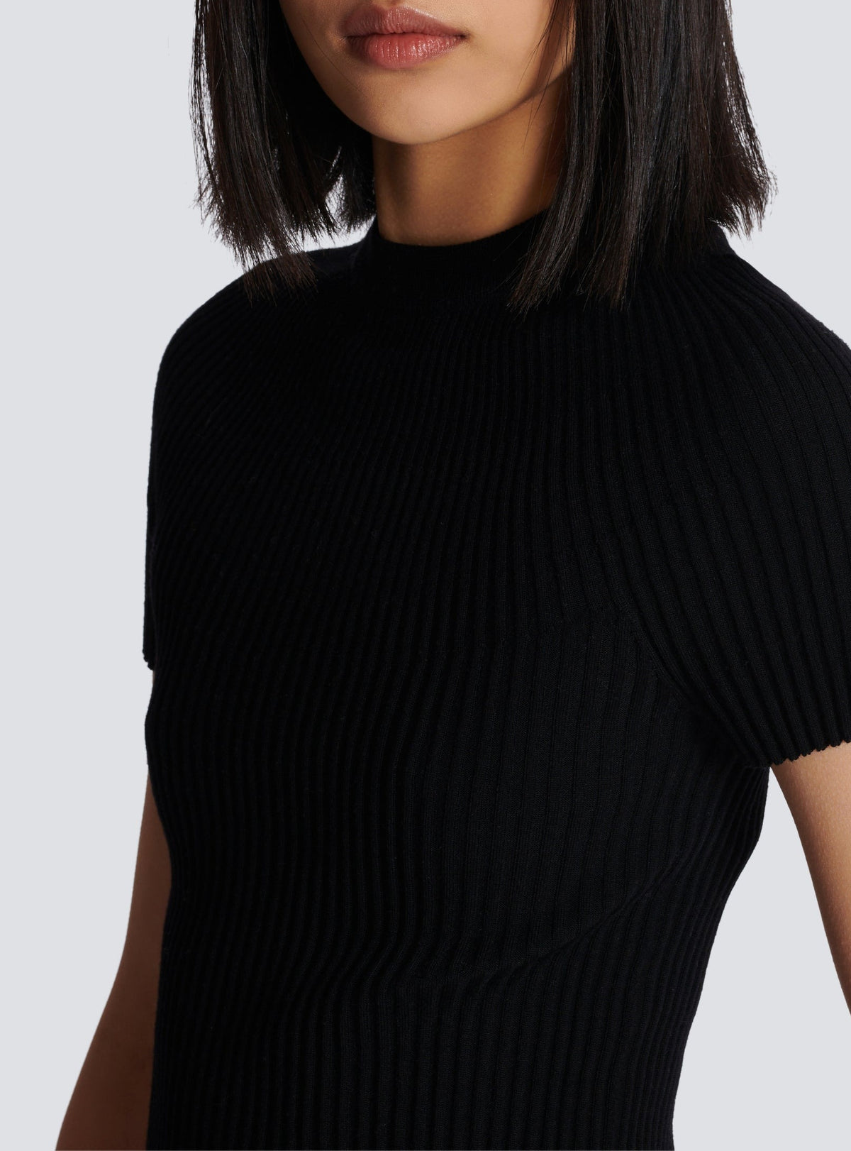T-shirt à manches courtes en laine - Noir