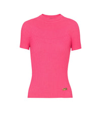T-shirt à manches courtes en laine - Rose
