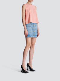 Tank top with vintage embroidery - Salmon & Salmon