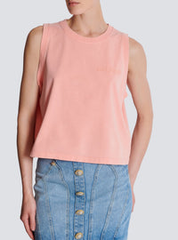 Tank top with vintage embroidery - Salmon & Salmon