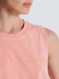 Tank top with vintage embroidery - Salmon & Salmon