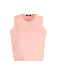Débardeur avec broderie balmain vintage - Saumon  &  Saumon