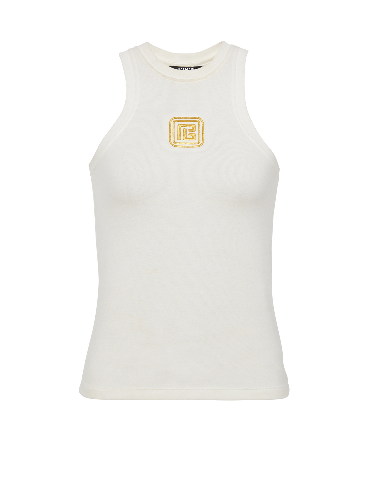 Débardeur avec broderie rétro pb - Blanc & Or