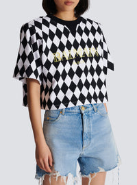 Sweatshirt imprimé crop - Noir