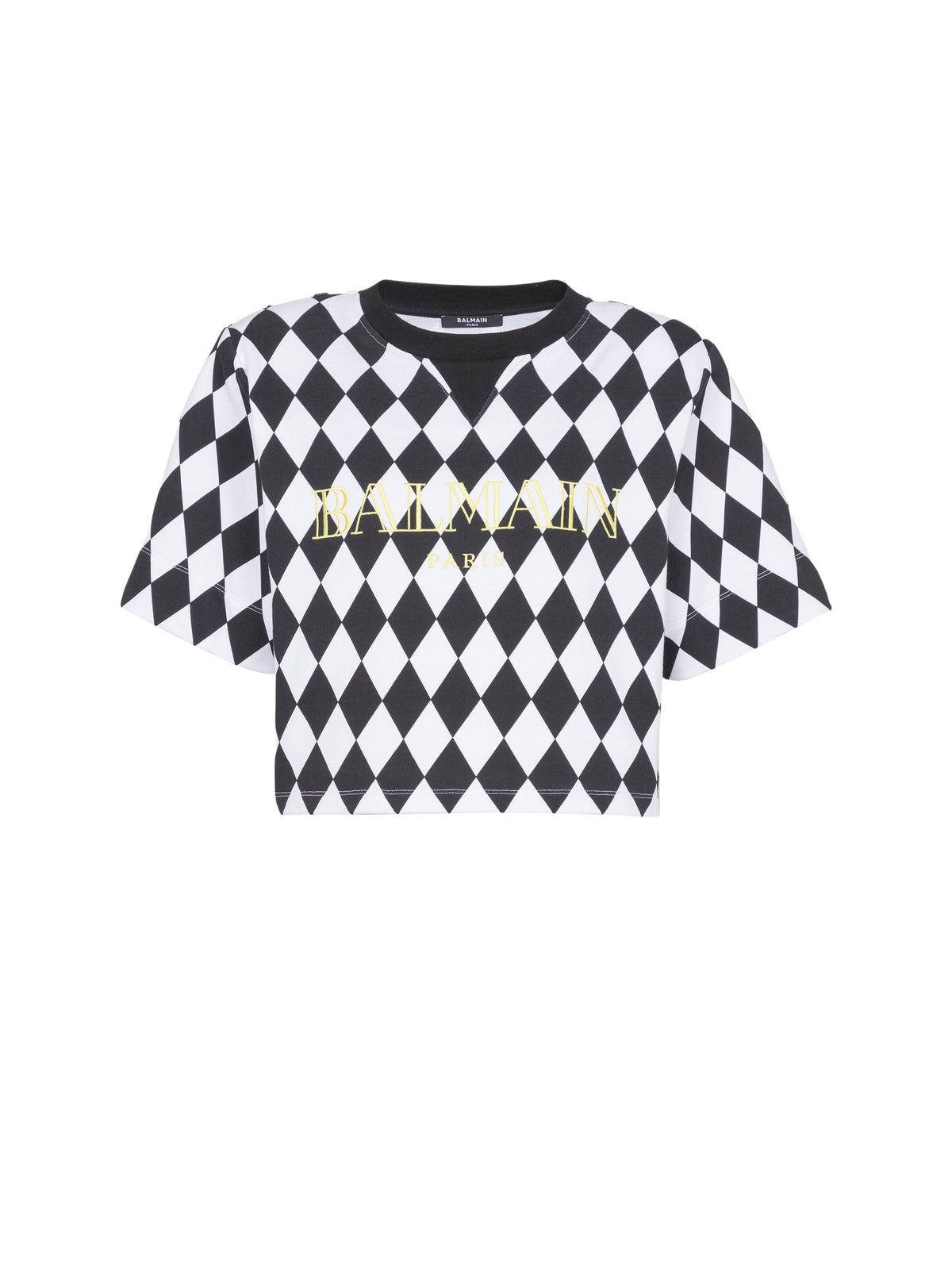 Sweatshirt imprimé crop - Noir