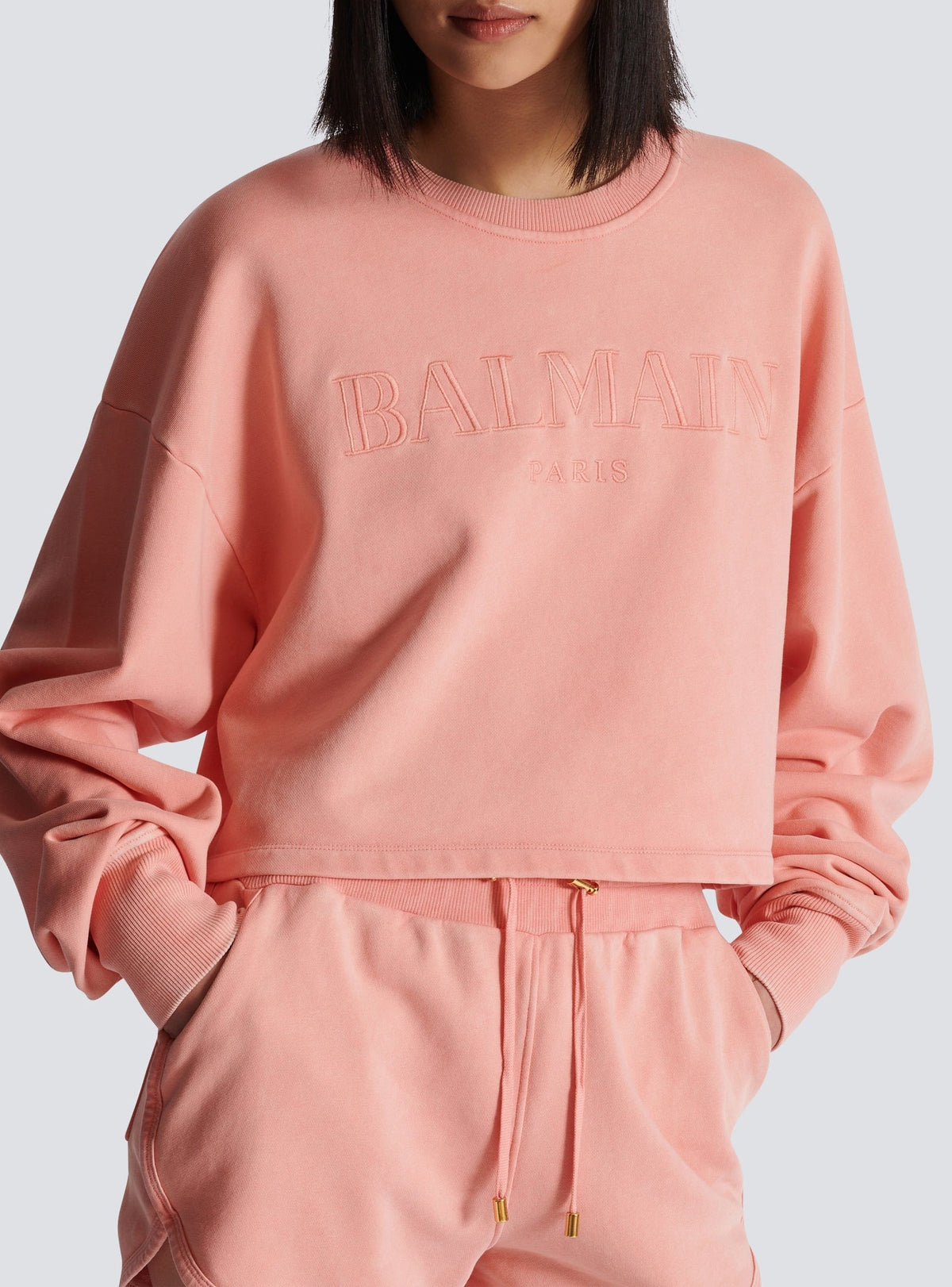 Embroidered sweatshirt - Salmon & Salmon