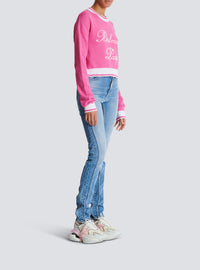 Pull en maille - Rose & Blanc
