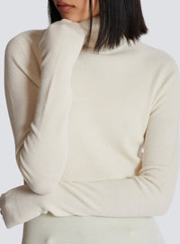 Wool turtleneck sweater - Natural