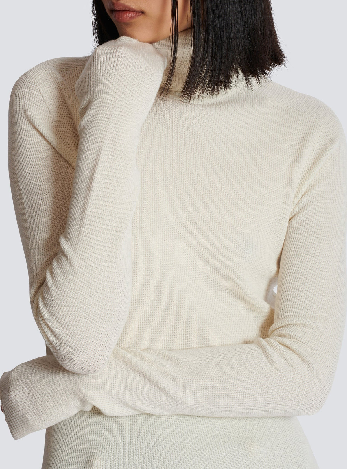 Wool turtleneck sweater - Natural