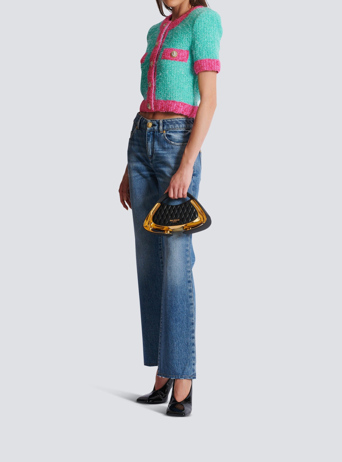 Short knit cardigan - Multicolor