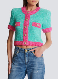 Short knit cardigan - Multicolor