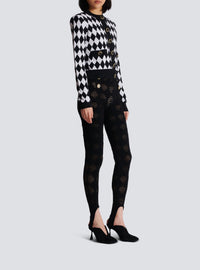 Wool cardigan - Black & White