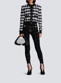 Wool cardigan - Black & White