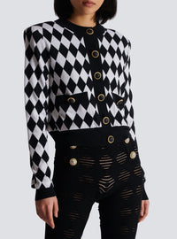 Wool cardigan - Black & White