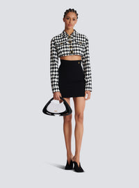 Jupe crêpe taille haute - Noir