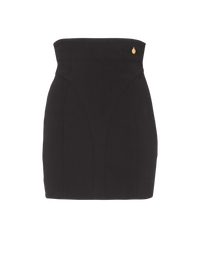 Jupe crêpe taille haute - Noir