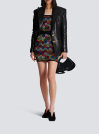 Jupe courte en maille - Multicolore