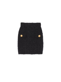 Monogram tweed skirt - Black