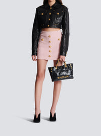 Buttoned knit skirt - Light Pink